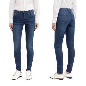 Acne Studios Skin 5 Ocean Skinny Slim Denim Jeans Mid High Rise Waisted Long 29